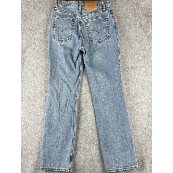 VTG Levis 517 Bootcut Jeans Womens 11 JR L 28x33 Light Wash High Rise USA 90s - Picture 7 of 13
